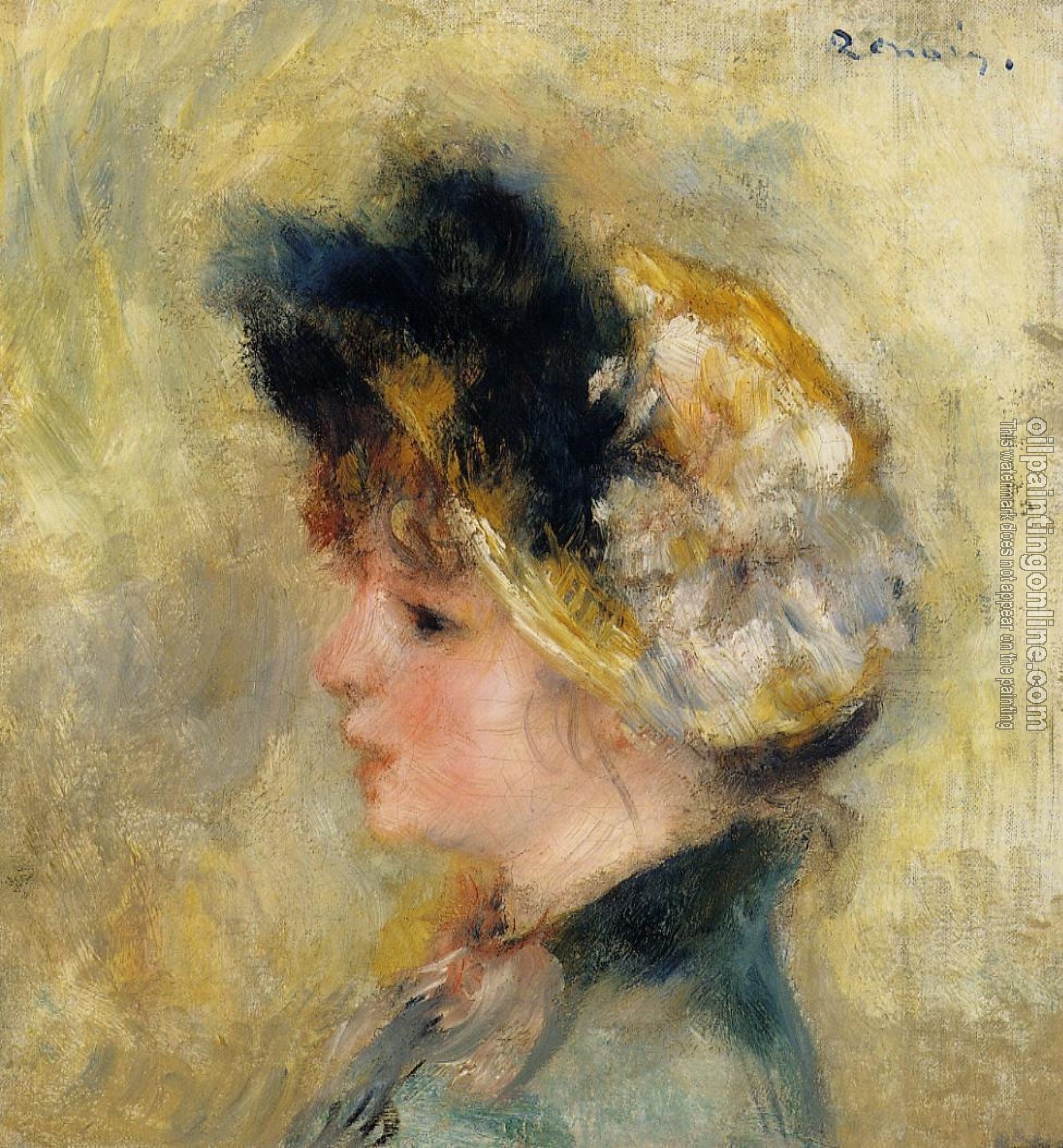 Renoir, Pierre Auguste - Head of a Young Girl